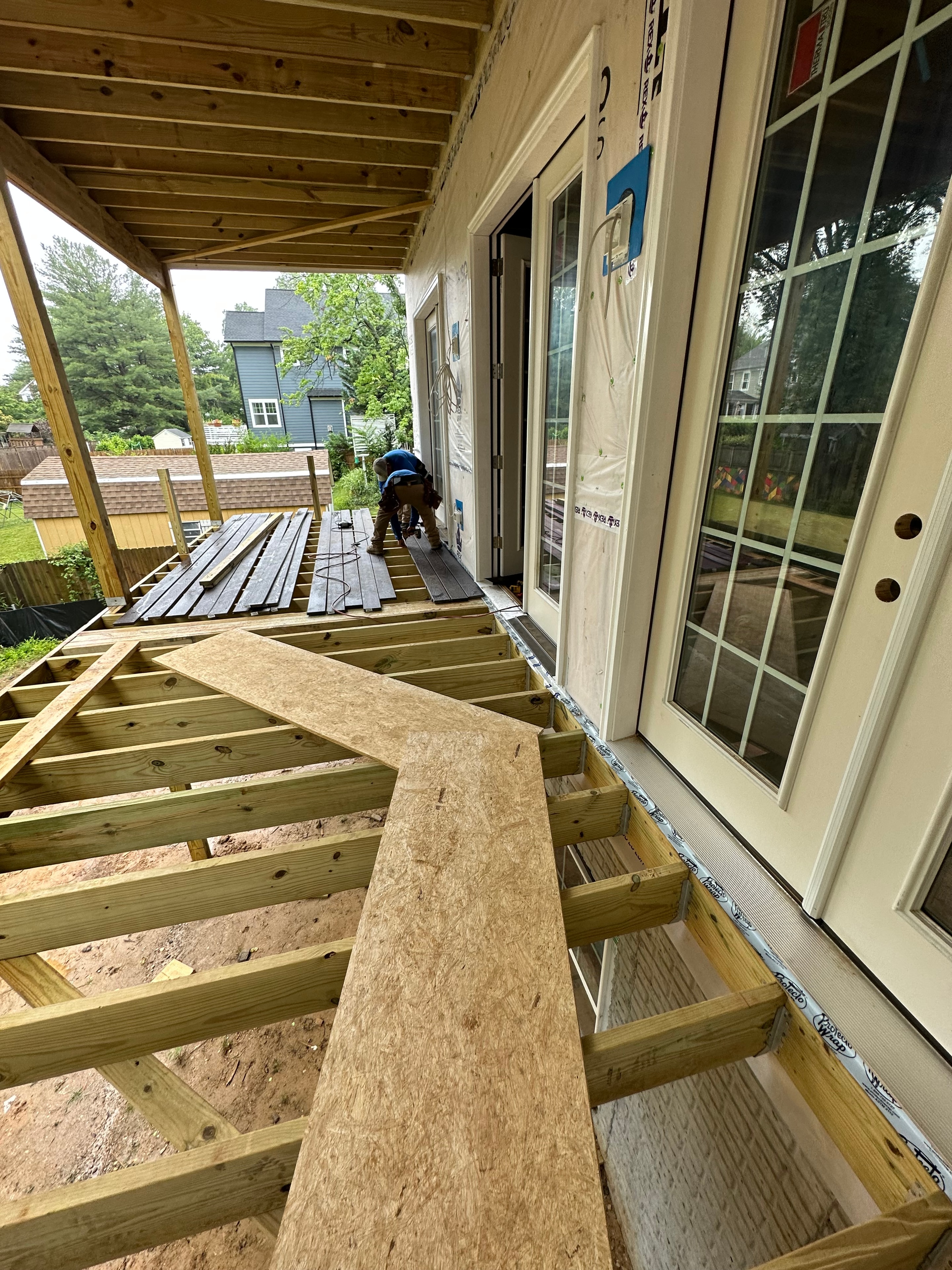 Big Deck Energy - interior framing and stair structure
